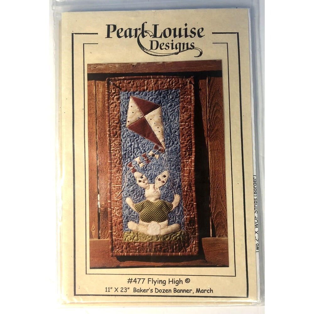 Lot of 5 QUILT Wall Banners - Pearl Louise Designs 476-480  Feb-Mar-Apr-May-June - Picture 5 of 8